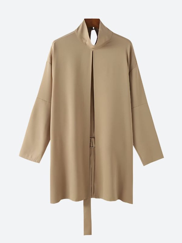 Open Front High Neck Jacket