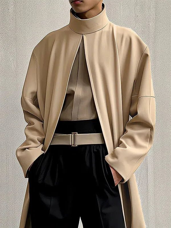 Open Front High Neck Jacket