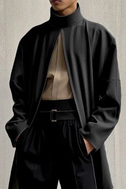 Open Front High Neck Jacket
