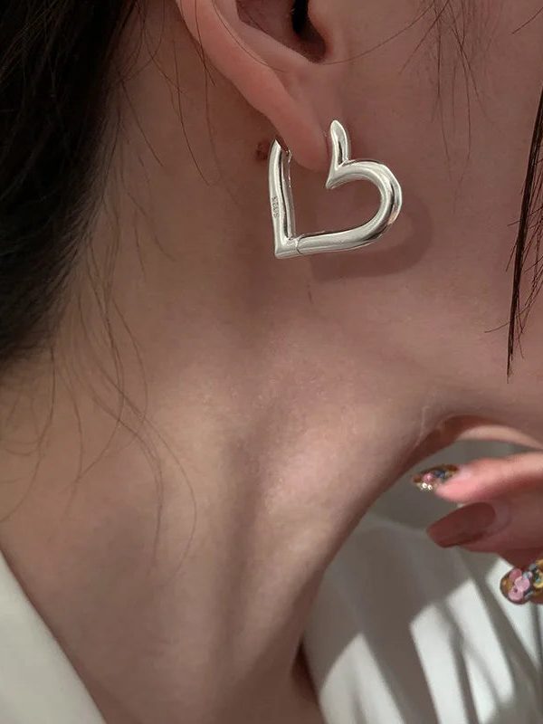 Open Heart Earrings