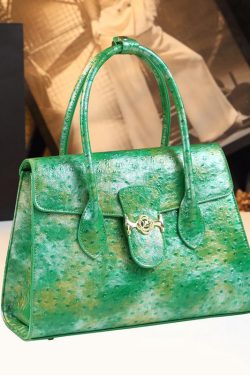 Organic Grass Green Tie Dye Faux Leather Tote Handbag