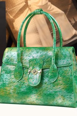 Organic Grass Green Tie Dye Faux Leather Tote Handbag