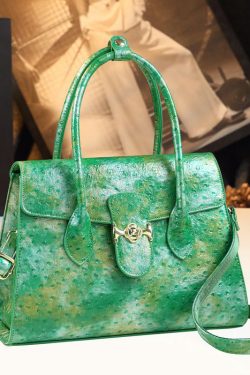 Organic Grass Green Tie Dye Faux Leather Tote Handbag
