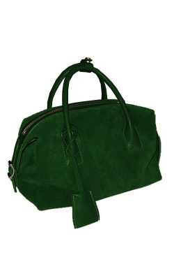 Organic Green Large Capacity Fine Suede Tote Handbag