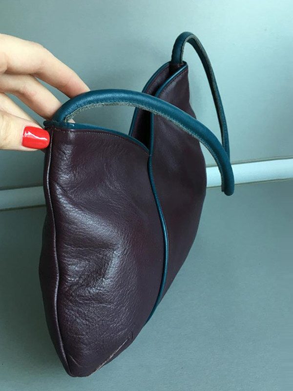 Organic Mulberry Solid Durable Patchwork Faux Leather Shoulder Bags