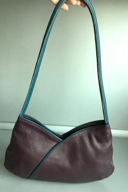 Organic Mulberry Solid Durable Patchwork Faux Leather Shoulder Bags