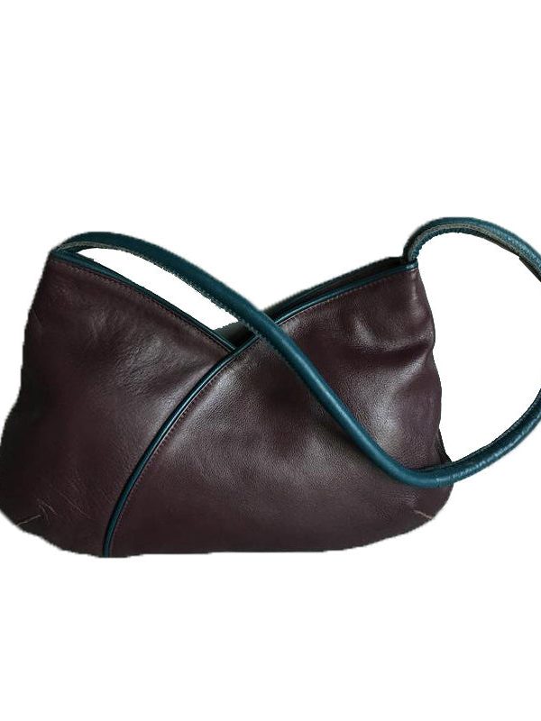 Organic Mulberry Solid Durable Patchwork Faux Leather Shoulder Bags