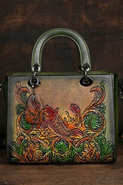 Original Chinese Style Handmade Embossed Tote Bandbag