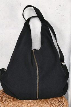 Original cloth bag with multiple backs black simple backpack