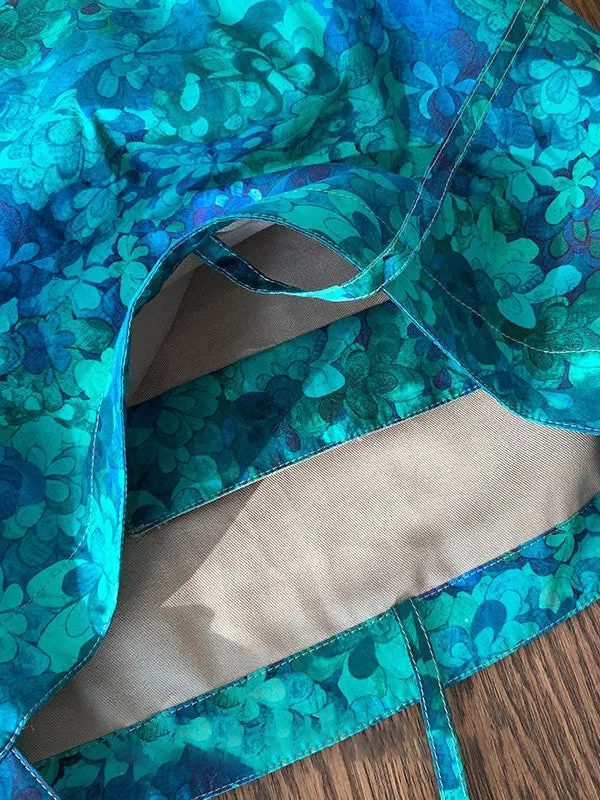 Original Design Blue Print Large Capacity Canvas Shoulder Bag