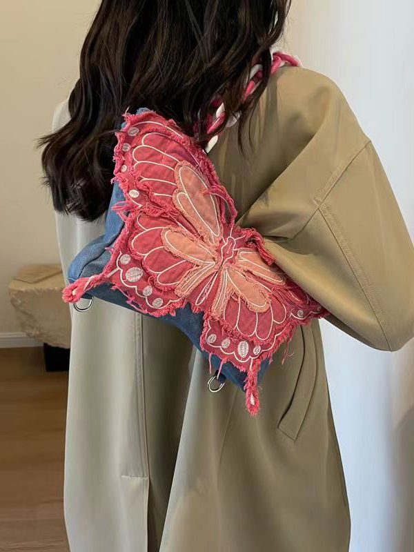 Original Design Butterfly Chain Linked Satchel Bag Handbag