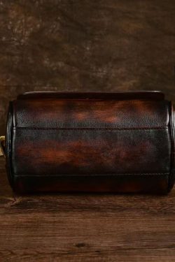 Original Design Coffee Calf Leather Satchel Bag Handbag