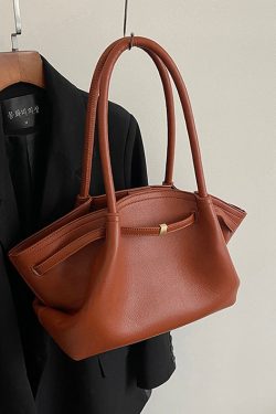 Original Design Coffee Red Versatile Large Capacity Shoulder Bag