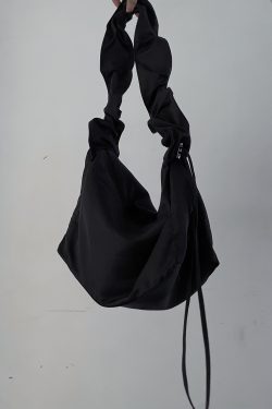 Original Design Khaki Drawstring Large Capacity Satchel Bag Handbag