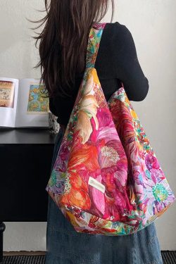 Original Design Print Large Capacity Canvas Shoulder Bag