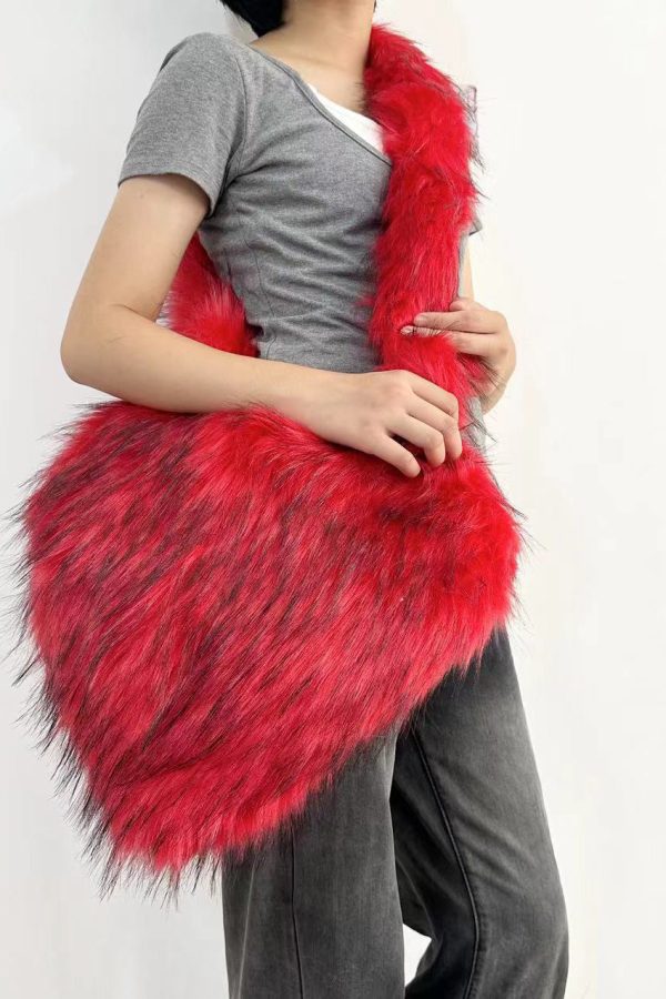 Original Design Stylish Orange Heart Teddy Messenger Bag