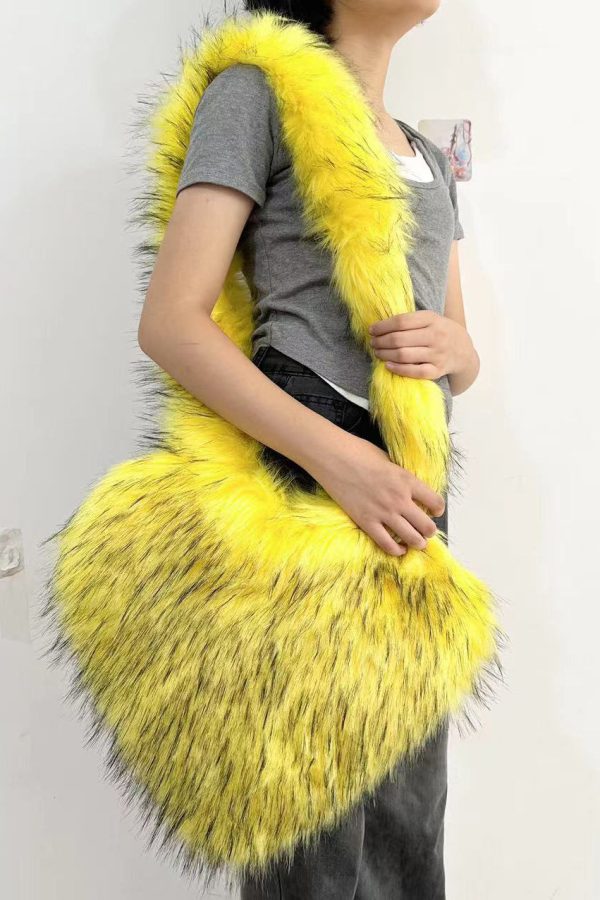 Original Design Stylish Orange Heart Teddy Messenger Bag