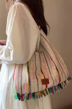 Original Design Tassel Solid Durable Satchel Bag Handbag