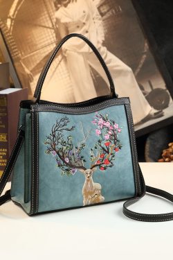 Original Design Vintage Mulberry Embroidered Calf Leather Tote Messenger Handbag