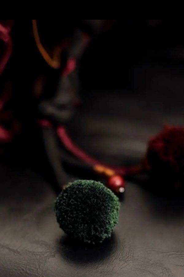 Original Ethnic Style Linen Embroidery Ruffled Messenger Bag