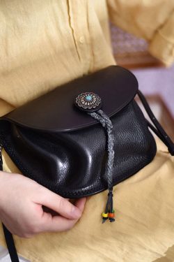 Original Handmade Brown Calf Leather Messenger Bag