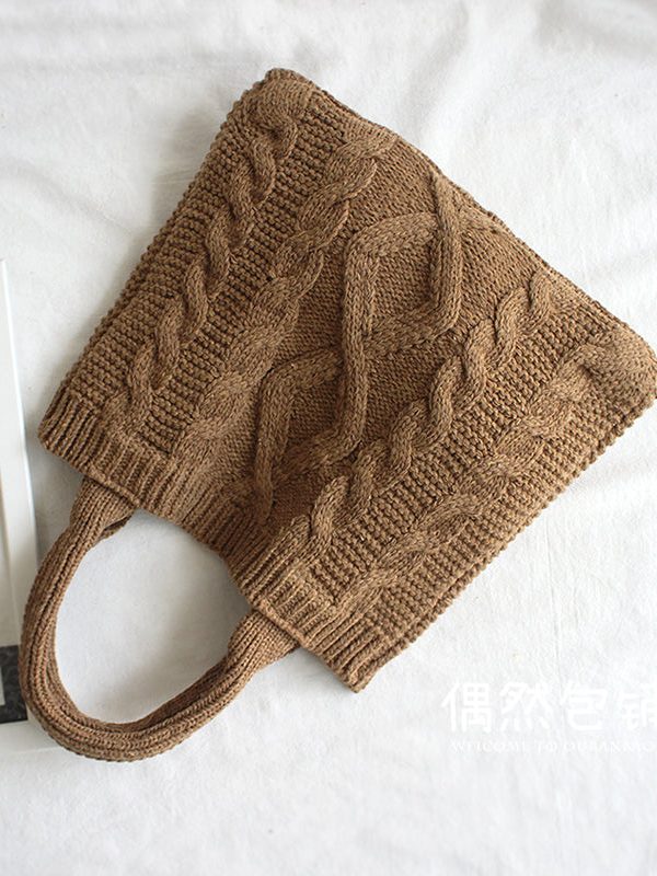 Original Japanese Knitted Cotton Thread Handbag Carrying Bag