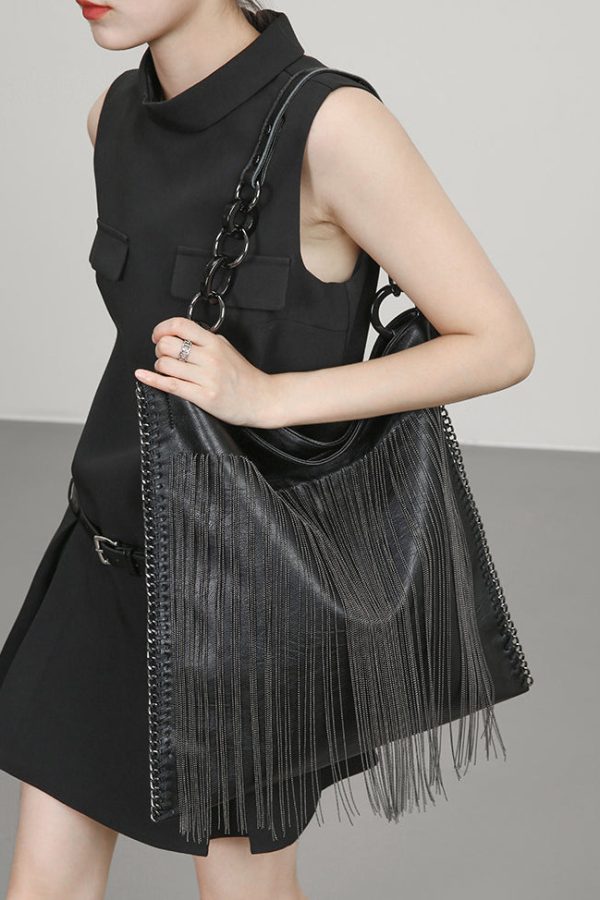 Original Metal Tassel Chain 2025 New Large Capacity Shoulder Bag