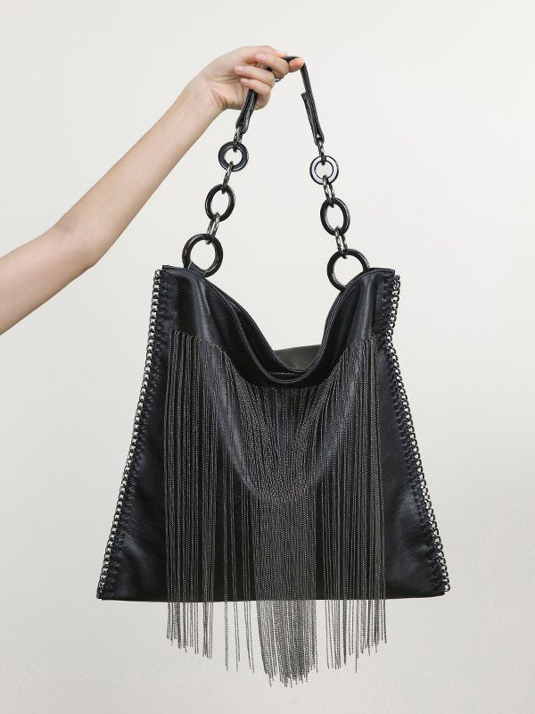 Original Metal Tassel Chain 2025 New Large Capacity Shoulder Bag