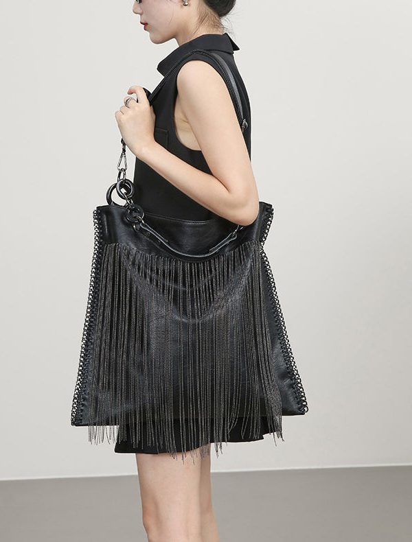 Original Metal Tassel Chain 2025 New Large Capacity Shoulder Bag