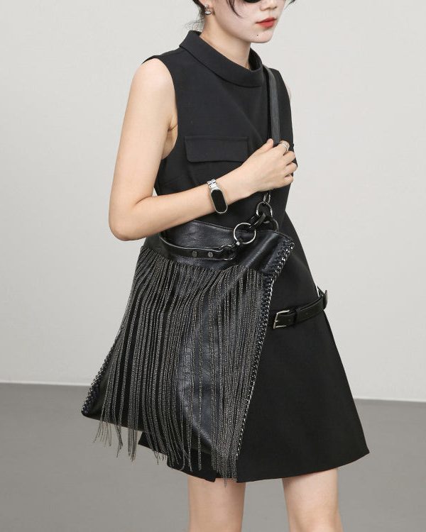 Original Metal Tassel Chain Large Capacity Shoulder Bag