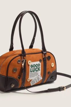 Original Retro American Versatile Metal Button Handbag