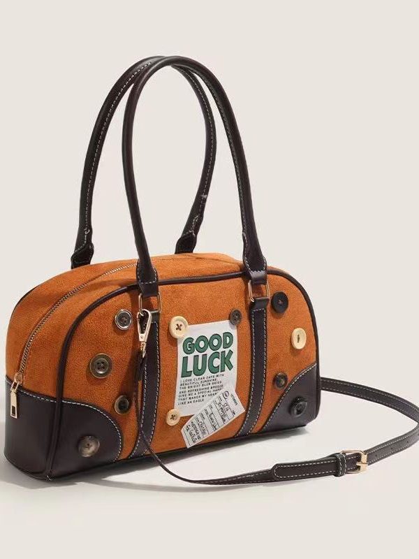 Original Retro American Versatile Metal Button Handbag