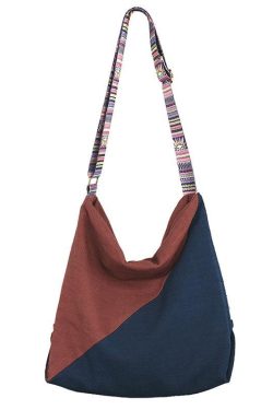 Original stitching single shoulder backpack dual-use canvas bag