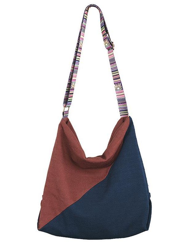 Original stitching single shoulder backpack dual-use canvas bag