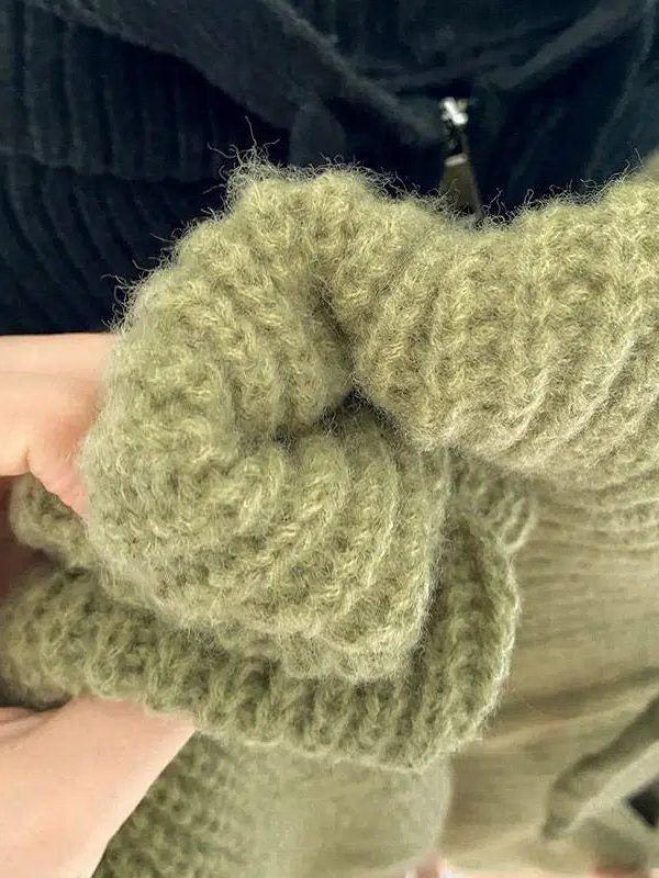 Oversized Knitted Hooded Cardigan