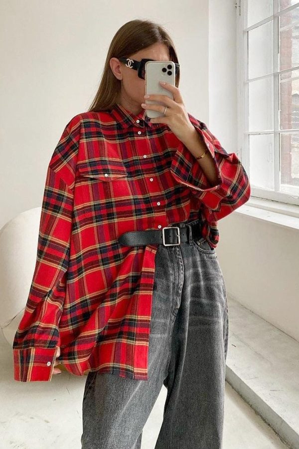 Oversized Plaid Shirt