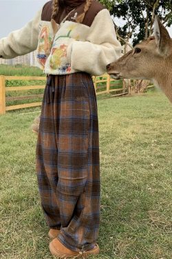 Oversized Plaid Sweatpants