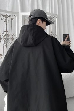 Oversized Windbreaker Hooded Jacket
