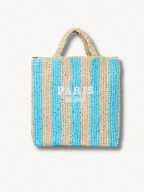 Paris Straw Beach Bag