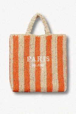 Paris Straw Beach Bag