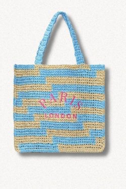 Paris Straw Beach Bag