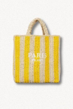 Paris Straw Beach Bag