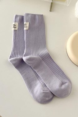 Pastel Colors Mid Cut Socks