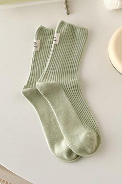 Pastel Colors Mid Cut Socks