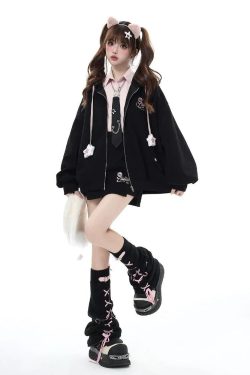 Pastel Goth Lace Up Belted Leg Warmers