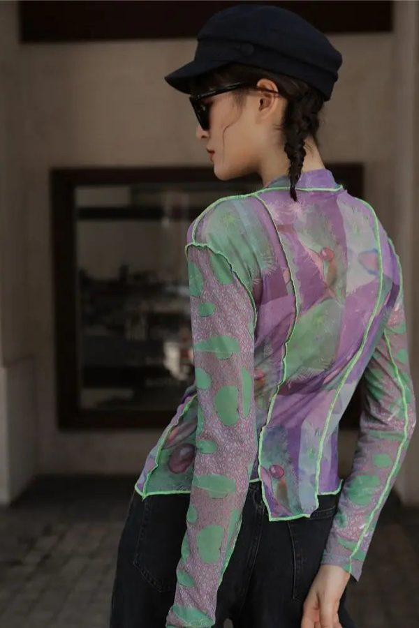 Patchwork Asymmetric Mesh Top