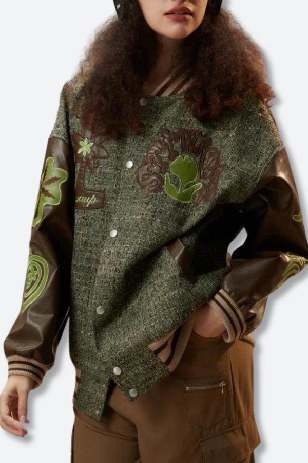 Patchwork Bomber Jacket