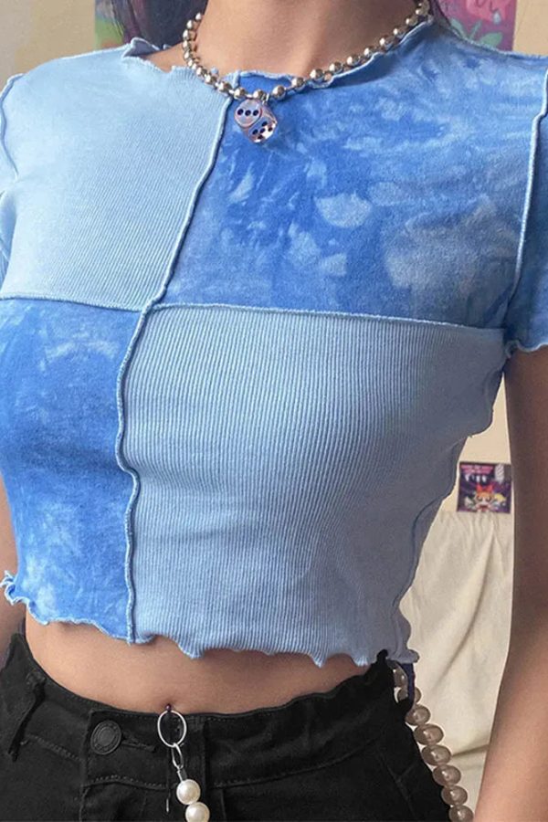 Patchwork Crop Top