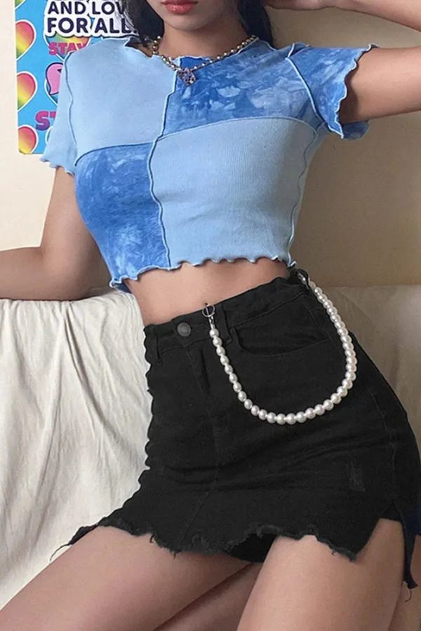 Patchwork Crop Top