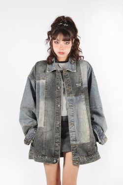Patchwork Oversized Denim Jacket
